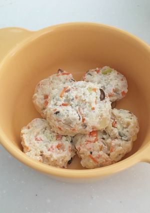 離乳幼児食♫大人分と一緒に豆腐野菜バーグ-レシピのメイン写真