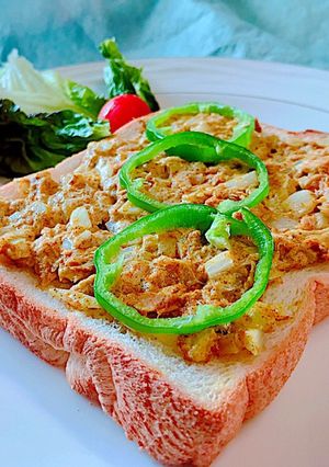 朝食に！旨辛！ツナカレートースト-レシピのメイン写真