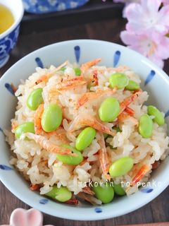 切り餅で!桜えびと枝豆の春のおこわ-レシピのメイン写真