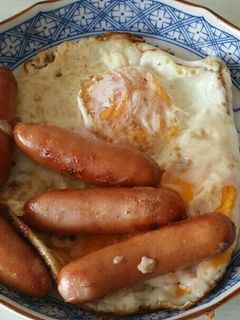 目玉焼きとウィンナー炒め(゜▽゜:)-レシピのメイン写真