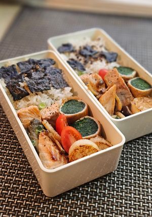 鮭とキノコのバター醤油焼き弁当-レシピのメイン写真