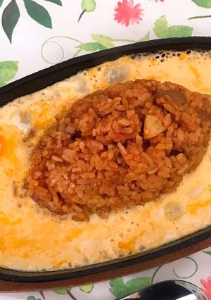 昭和の喫茶店の味『鉄板オムライス』-レシピのメイン写真