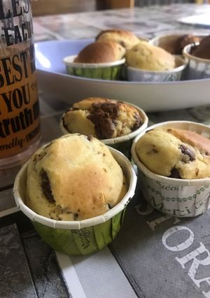 チョコとナッツの入ったパフケーキ-レシピのメイン写真