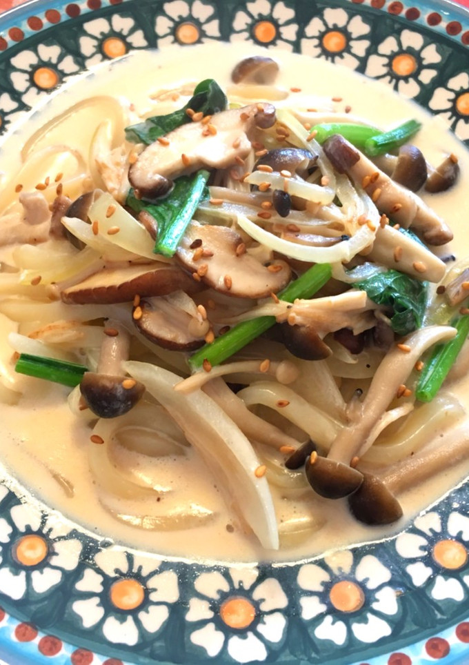 きのこの和風クリームうどん-レシピのメイン写真