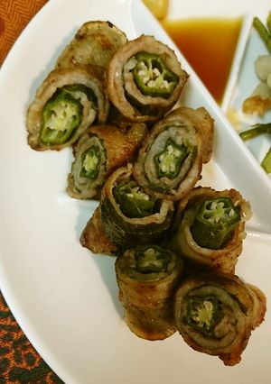 豚バラ肉とオクラ大葉巻-レシピのメイン写真