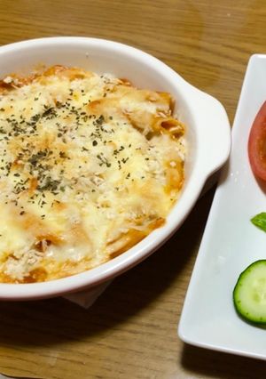 じゃがいもとしめじのミートペンネグラタン-レシピのメイン写真