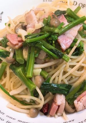菜の花のペペロンチーノ-レシピのメイン写真