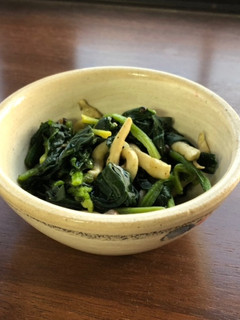 ほうれん草としめじのカレー炒め-レシピのメイン写真