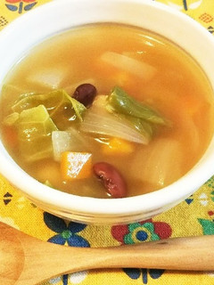 ミックスビーンズと野菜のスープ-レシピのメイン写真