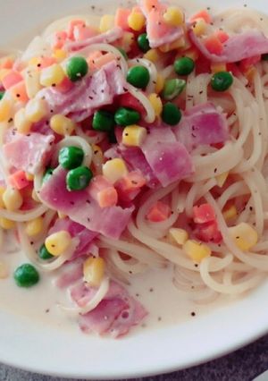 かんたんクリームパスタ-レシピのメイン写真