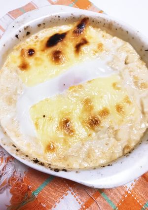 半熟卵の明太マヨ豆腐グラタン-レシピのメイン写真