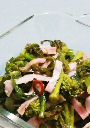 菜の花ペペロンチーノ炒め-レシピのメイン写真