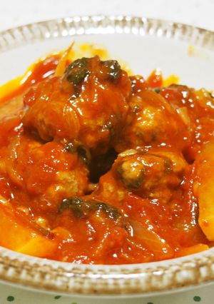 大葉肉団子♪大根とトマトソース煮♪-レシピのメイン写真