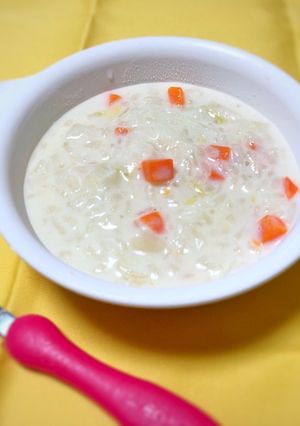 【離乳食】味噌風味のミルクリゾット-レシピのメイン写真