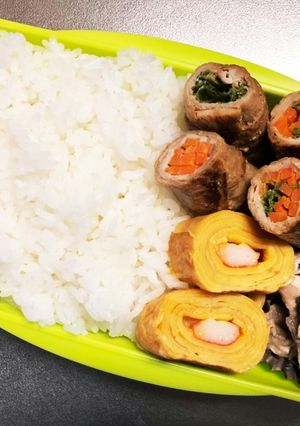 旦那弁当270♡野菜肉巻き弁当！-レシピのメイン写真