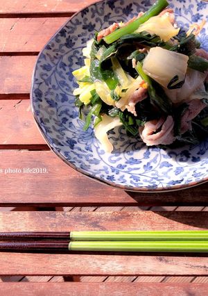 キャベツとニラの蒸し焼き-レシピのメイン写真