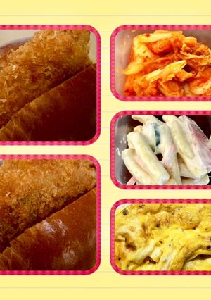 男弁当１０分 メンチパン、白身パン-レシピのメイン写真