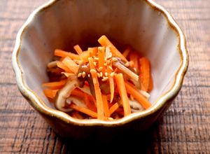 レンジで簡単！人参と椎茸のお浸し-レシピのメイン写真