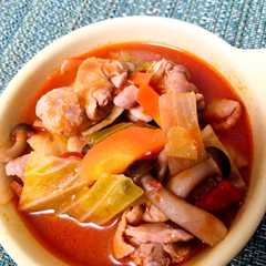 รูปของ とりもも肉とたっぷり野菜のトマト煮