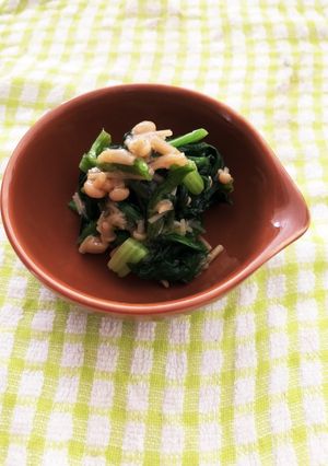 簡単。美味しいほうれん草となめ茸の和え物-レシピのメイン写真