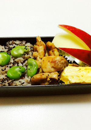 123、雑穀米そら豆弁当♡-レシピのメイン写真