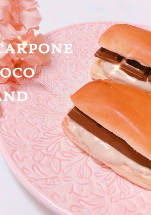 マスカルポーネクリーム&チョコサンドꕤ-レシピのメイン写真