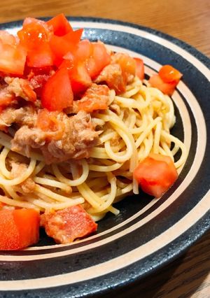 簡単ランチ☆トマトとツナのパスタ-レシピのメイン写真