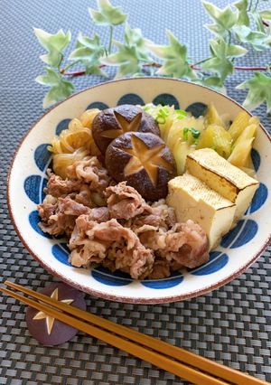 市販のたれで時短・簡単！牛すき煮-レシピのメイン写真