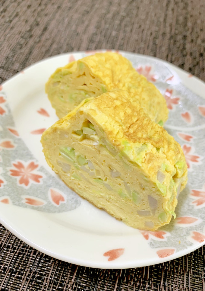 彩り爽やか☆枝豆と新じゃがのだし巻き卵-レシピのメイン写真