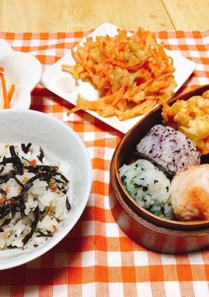 生姜香る♪野菜かき揚げ(お弁当に変身)-レシピのメイン写真