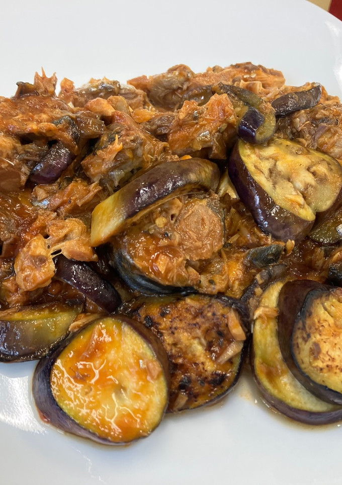 サバトマト煮缶でナスとトマトの炒め物-レシピのメイン写真