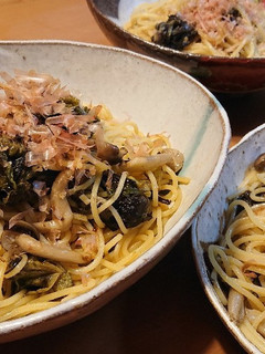 ふきのとうであっさりペペロンチーノ♪-レシピのメイン写真