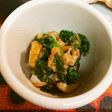 わさび菜とちくわの梅和え