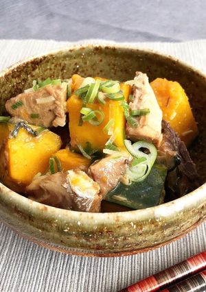 鯖缶でサバとかぼちゃの味噌煮-レシピのメイン写真