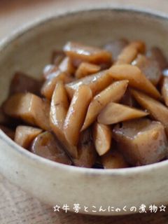 ☆牛蒡とこんにゃくの煮物☆-レシピのメイン写真