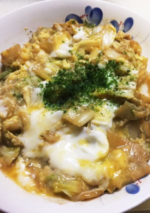あさりバター醤油の余り汁で白菜の卵とじ-レシピのメイン写真