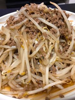 ごま油で絶品!超簡単ひき肉もやし炒め-レシピのメイン写真