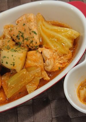 こどもも一緒！鶏むねと野菜のトマト煮込み-レシピのメイン写真