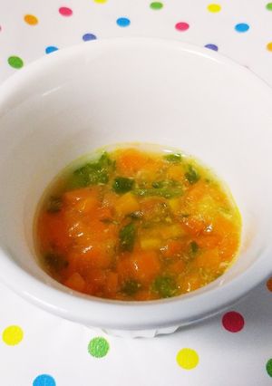ё自分用ё　ピーマンと人参　離乳食中期-レシピのメイン写真