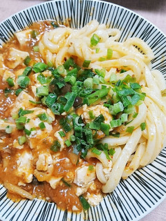 残った麻婆豆腐にうどん(^o^)-レシピのメイン写真