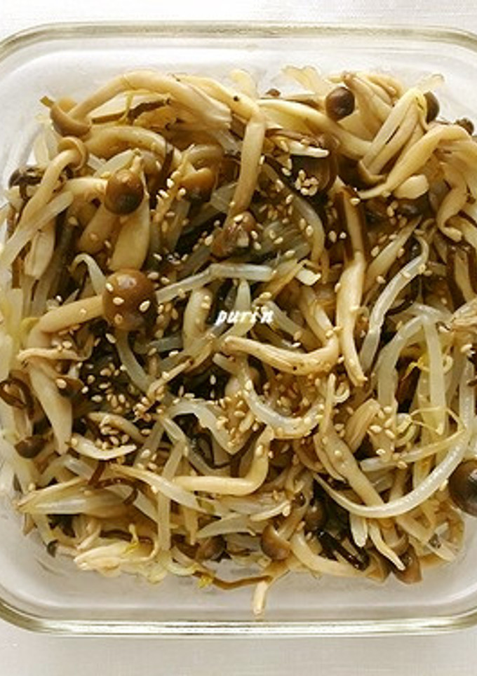 もやしとぶなしめじの塩昆布和え-レシピのメイン写真
