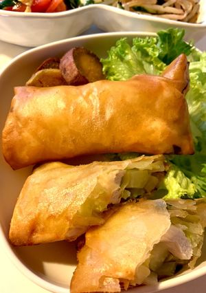 キャベツと鶏むね肉の簡単春巻き-レシピのメイン写真