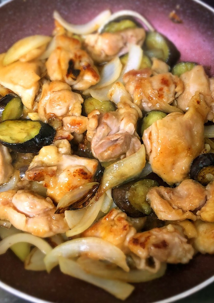 簡単★鶏肉とにんにくと、ナスの照り焼き★-レシピのメイン写真
