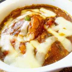 รูปของ サバ水煮缶のトマトカレーチーズ焼き