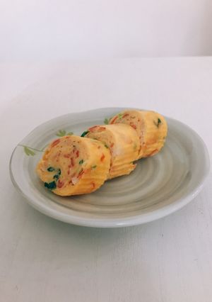 カニカマ入り卵焼き♡お弁当に-レシピのメイン写真