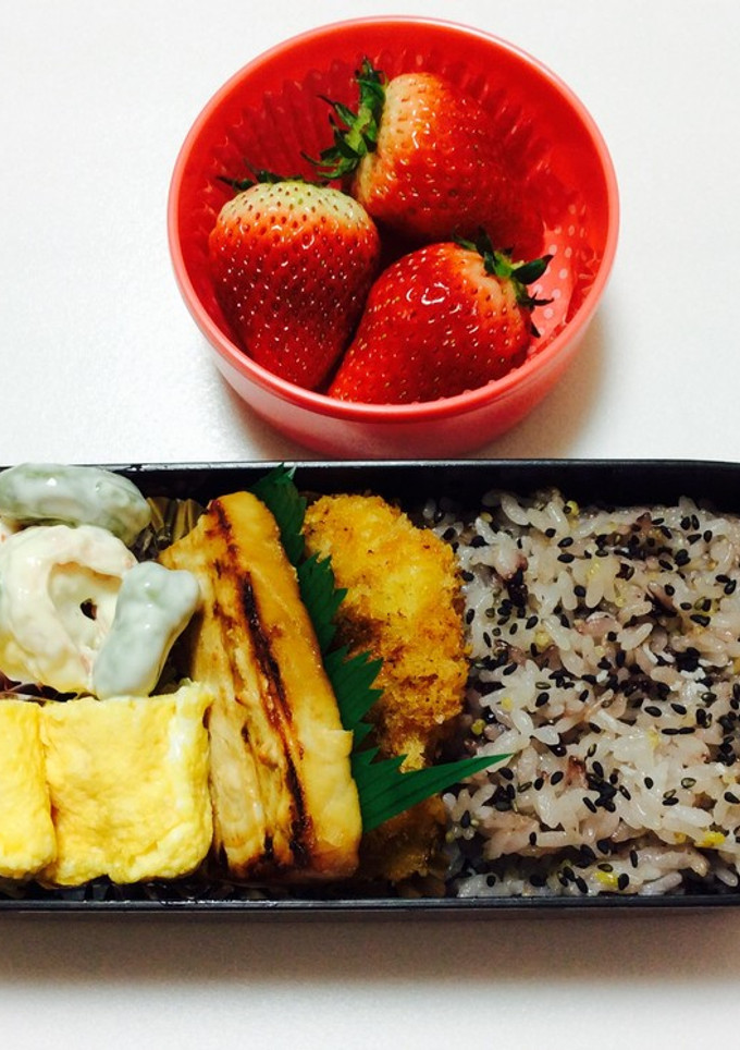 124、そら豆と海老のマヨ和え弁当♡-レシピのメイン写真