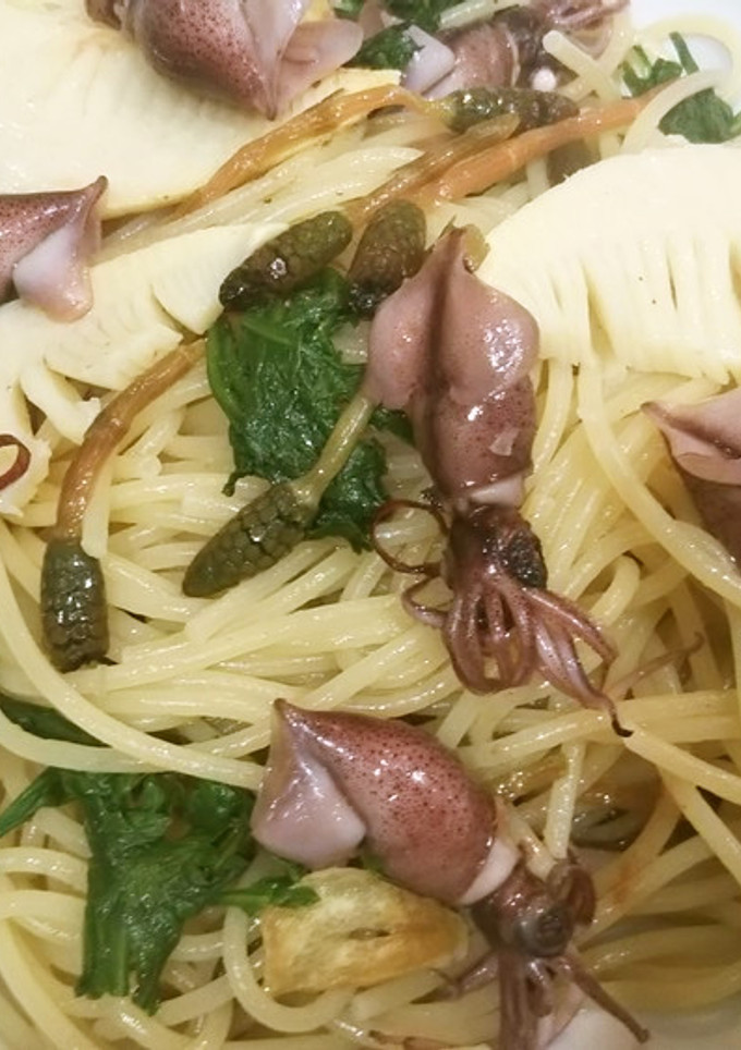 ほたるいかと筍と土筆のパスタ-レシピのメイン写真