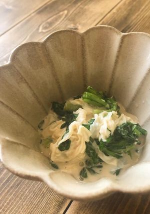 湯葉と春菊の練り胡麻麹和え-レシピのメイン写真