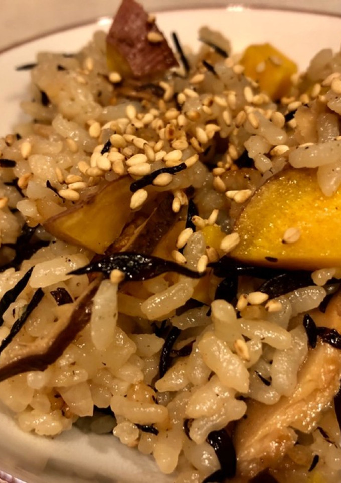芽ひじきと安納芋の炊き込みご飯-レシピのメイン写真