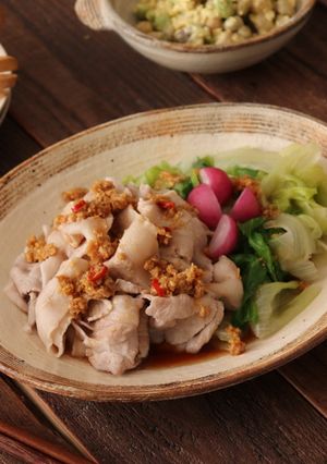 まるごとレタスの豚しゃぶ温サラダ-レシピのメイン写真